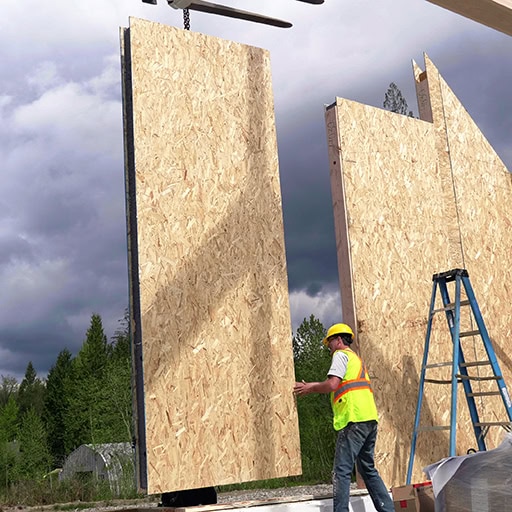 SIP Panels being installed